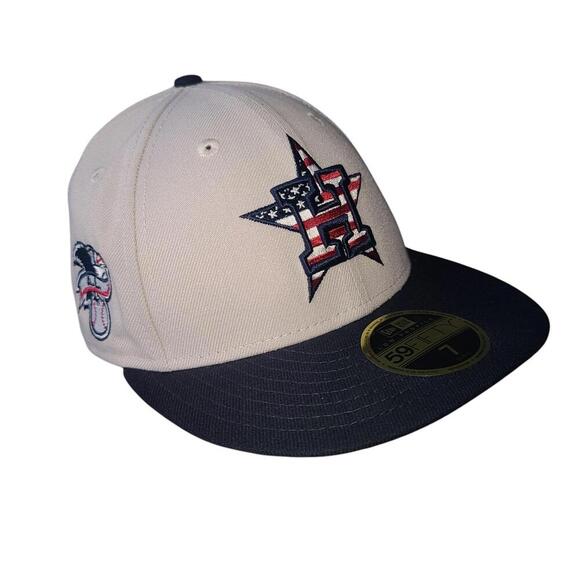 New Era Houston Astros Flag Logo 59FIFTY Cap - Size 7 - Picture 6 of 9